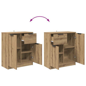 Sideboards 2er Set Artisan-Eiche 60x30x70cm