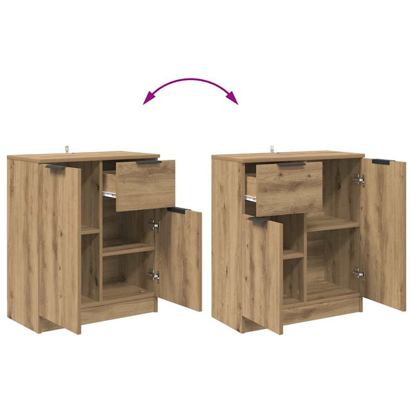 Sideboards 2er Set Artisan-Eiche 60x30x70cm