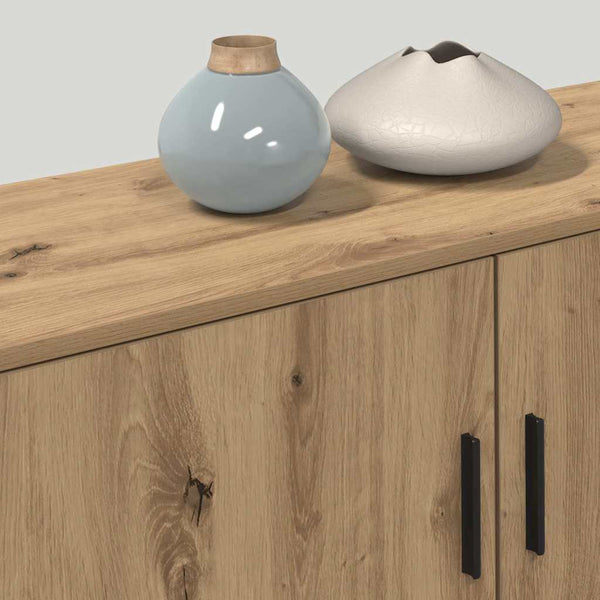 Wand-TV-Schrank Set Eiche 3-teilig