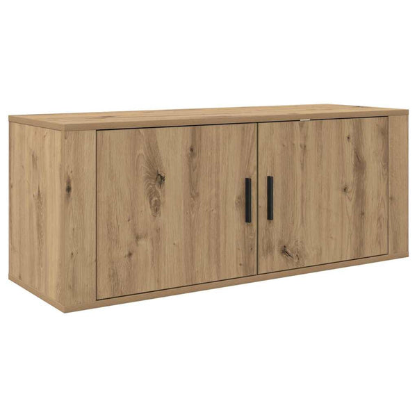 Wand-TV-Schrank Set Eiche 3-teilig