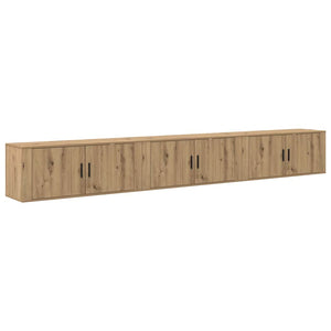 Wand-TV-Schrank Set Eiche 3-teilig