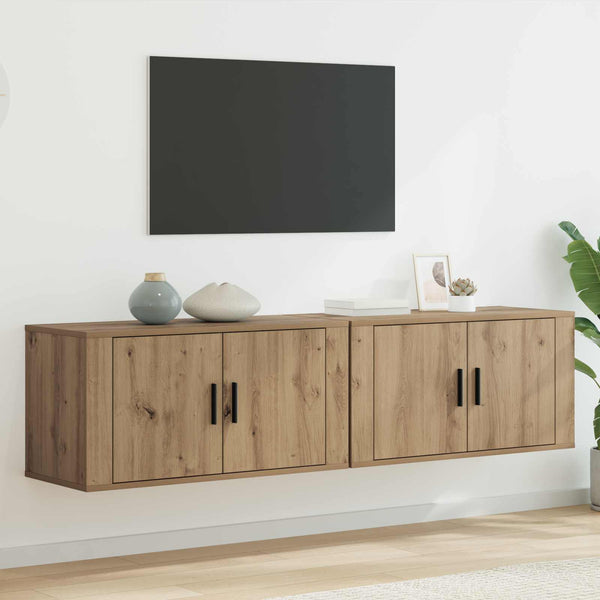 Wand TV-Schrank Set Artisan-Eiche
