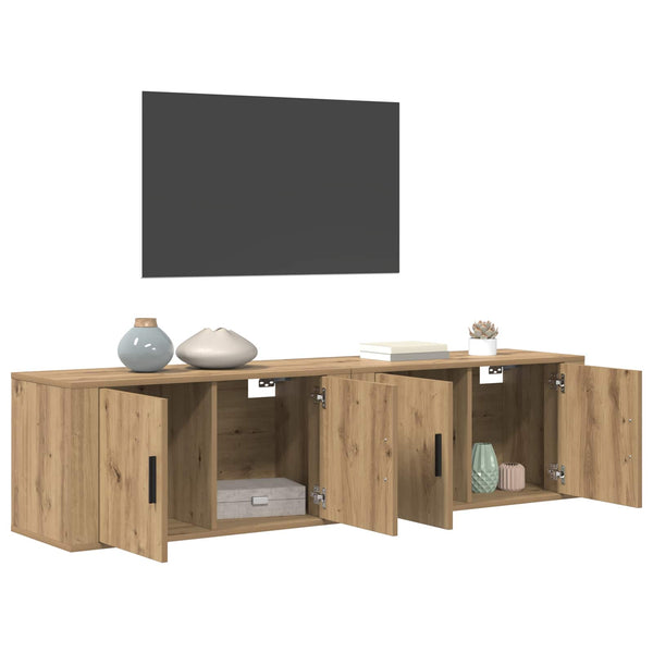 Wand TV-Schrank Set Artisan-Eiche