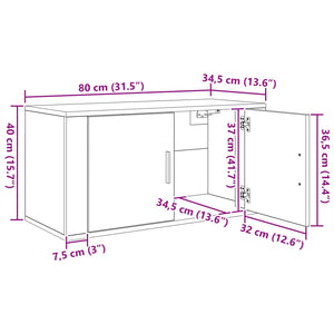Wand TV-Schrank Set Artisan-Eiche