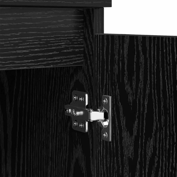 Sideboards 2er Set Schwarz Eichenoptik