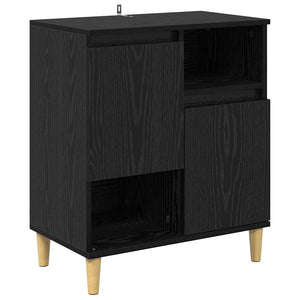 Sideboards 2er Set Schwarz Eichenoptik