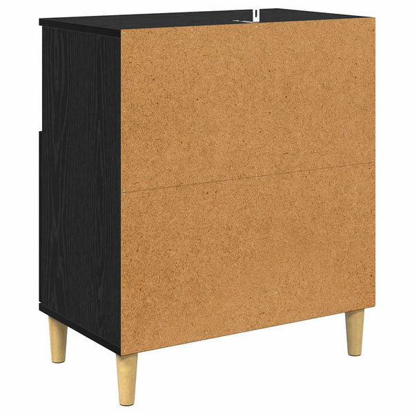 Sideboards 2er Set Schwarz Eichenoptik