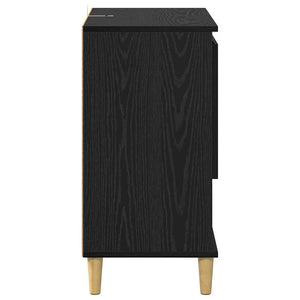 Sideboards 2er Set Schwarz Eichenoptik