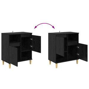 vidaXL Sideboards 3 pcs Black Oak Look 60 x 35 x 70 cm