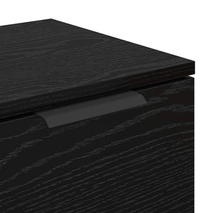 Sideboards 2er Set Schwarz Eichenoptik