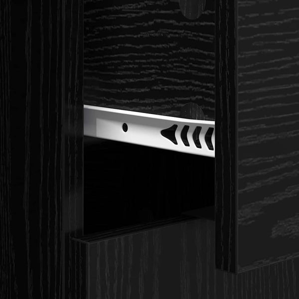 Sideboards 2er Set Schwarz Eichenoptik