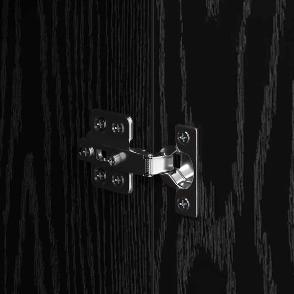 Sideboards 2er Set Schwarz Eichenoptik