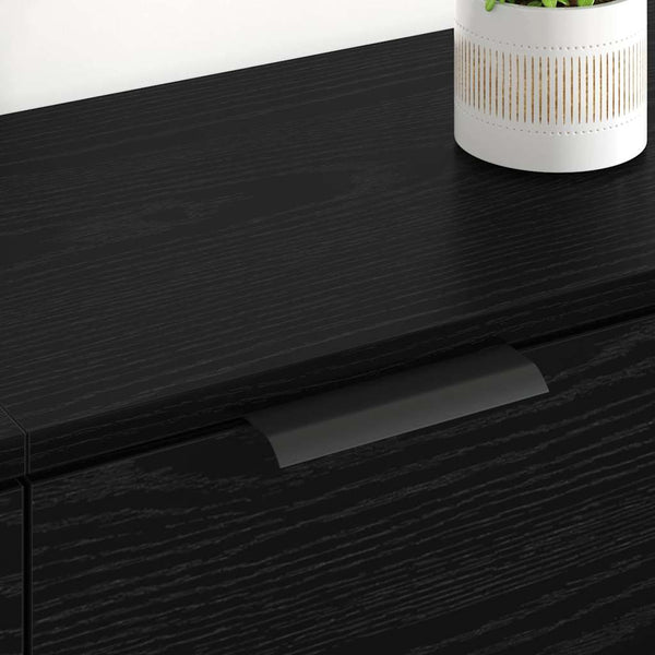 Sideboards 2er Set Schwarz Eichenoptik