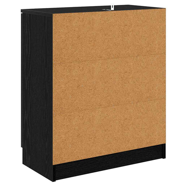 Sideboards 2er Set Schwarz Eichenoptik