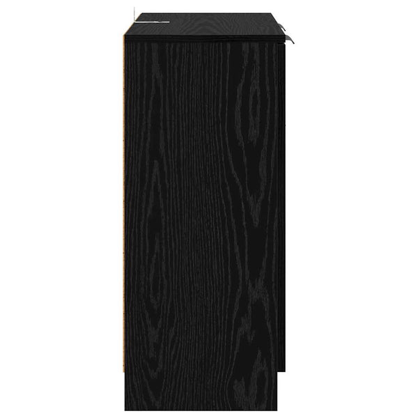 Sideboards 2er Set Schwarz Eichenoptik
