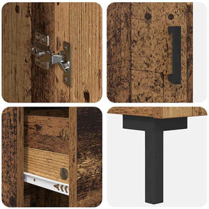 Highboard Altholz 34,5x34x180cm
