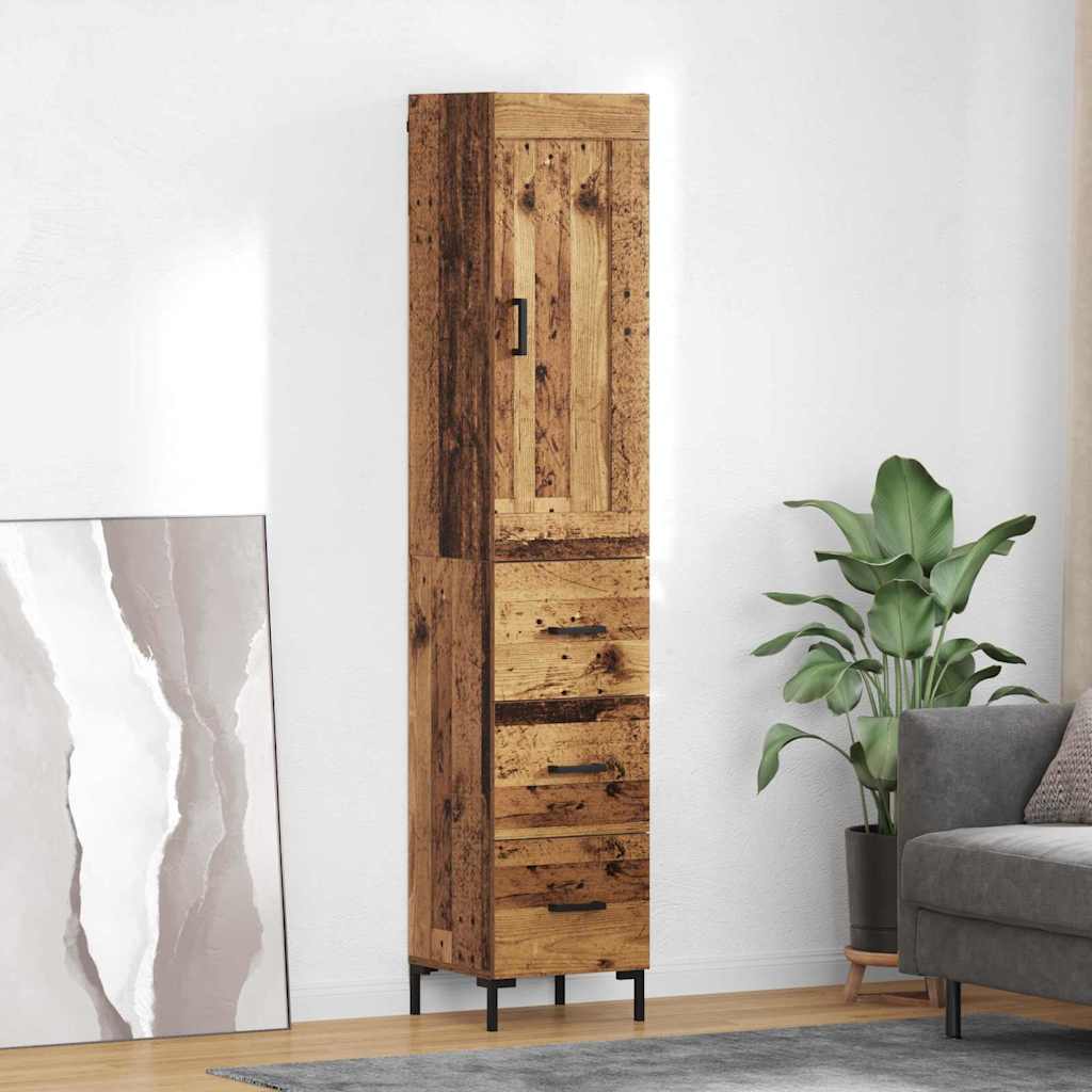 Highboard Altholz 34,5x34x180cm