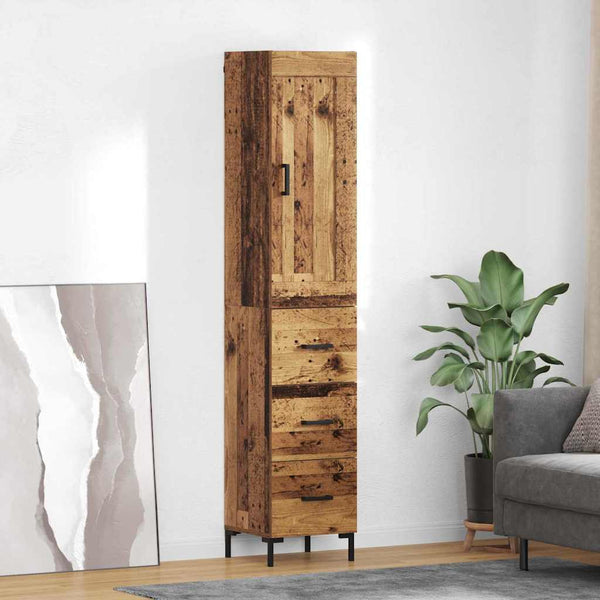 Highboard Altholz 34,5x34x180cm