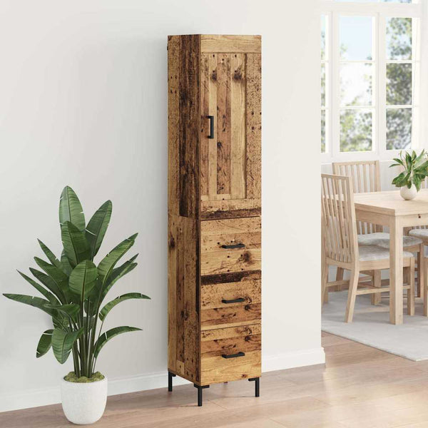 Highboard Altholz 34,5x34x180cm