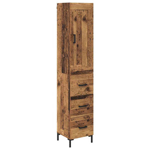 Highboard Altholz 34,5x34x180cm