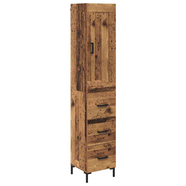 Highboard Altholz 34,5x34x180cm
