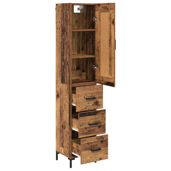 Highboard Altholz 34,5x34x180cm