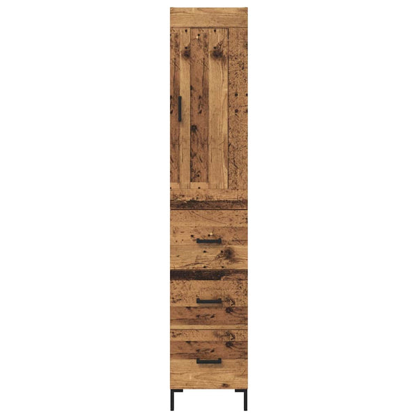 Highboard Altholz 34,5x34x180cm