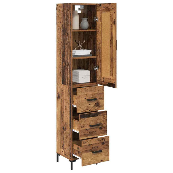 Highboard Altholz 34,5x34x180cm