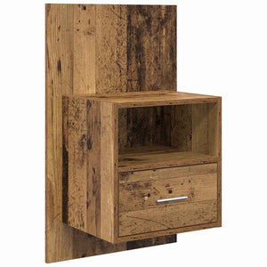 Kopfteil mit Schrank Altholz 3-teilig