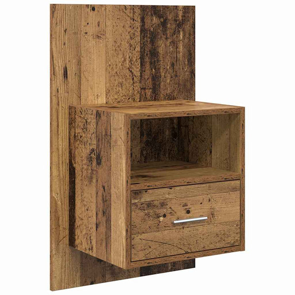 Kopfteil mit Schrank Altholz 3-teilig