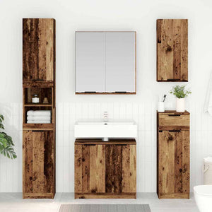 Badezimmerschrank Set Altholz 3-teilig