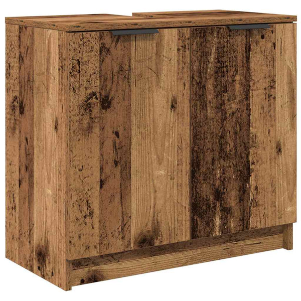 Badezimmerschrank Set Altholz 3-teilig