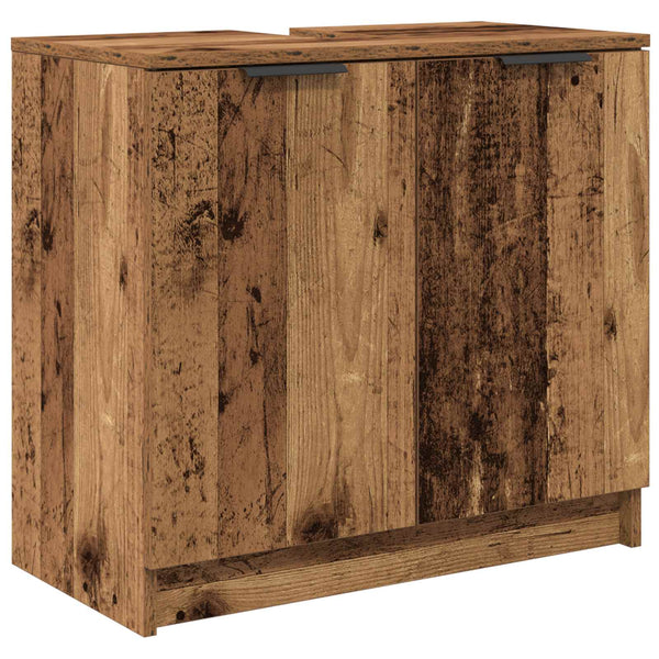 Badezimmermöbel Set 5-teilig Altholz