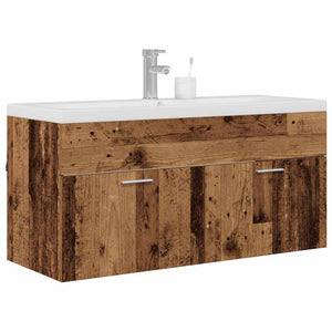 Badezimmerschrank Altholz 100 cm