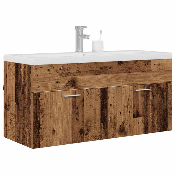 Badezimmerschrank Altholz 100 cm