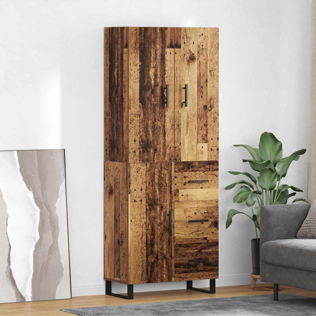Highboard Altholz mit Schubladen 180 cm