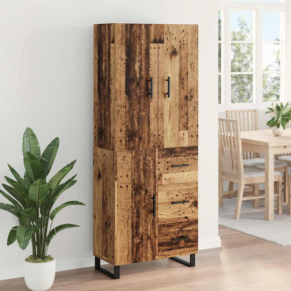 Highboard Altholz mit Schubladen 180 cm