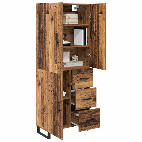 Highboard Altholz mit Schubladen 180 cm