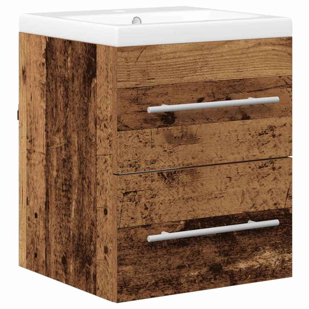 Waschbeckenschrank Braun mit Schubladen 42x39x52 cm