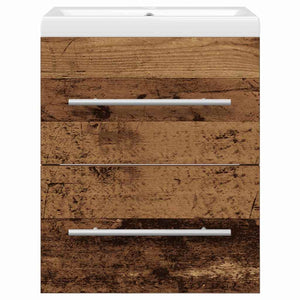 Waschbeckenschrank Braun mit Schubladen 42x39x52 cm