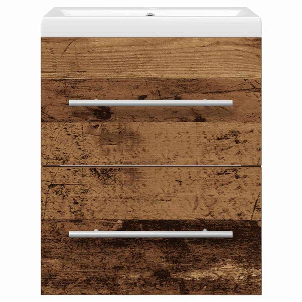 Waschbeckenschrank Braun mit Schubladen 42x39x52 cm