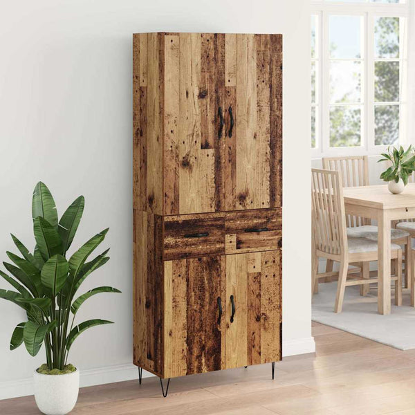 Highboard Altholz mit Schubladen