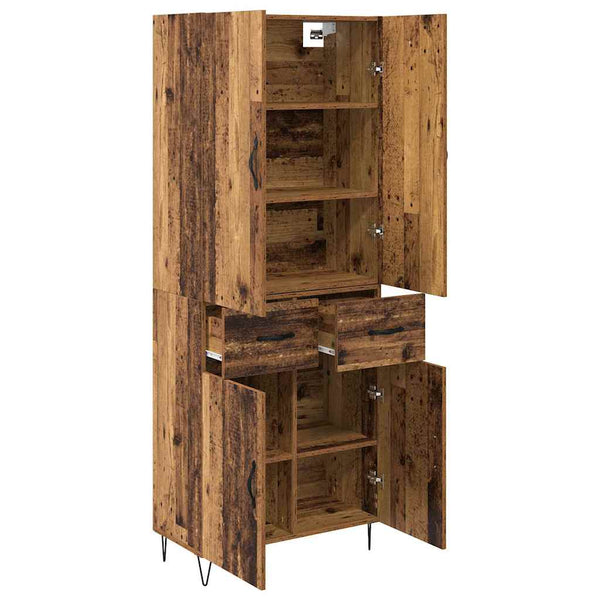 Highboard Altholz mit Schubladen