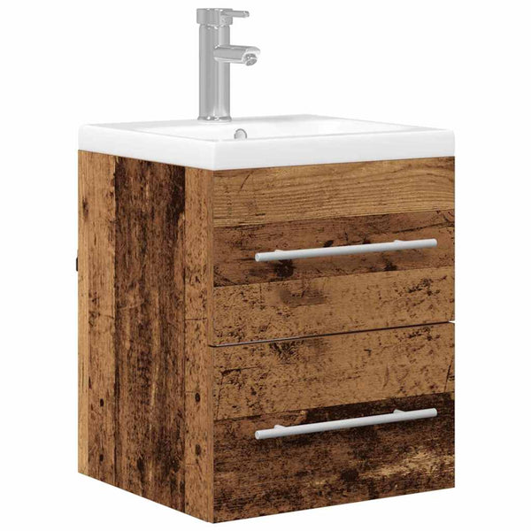 Waschbeckenschrank Altholz mit Schubladen