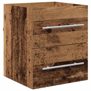 Waschbeckenschrank Altholz mit Schubladen