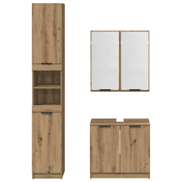 Badezimmerschrank Set Artisan Eiche 3-teilig