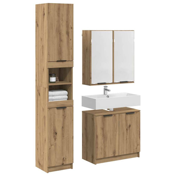 Badezimmerschrank Set Artisan Eiche 3-teilig