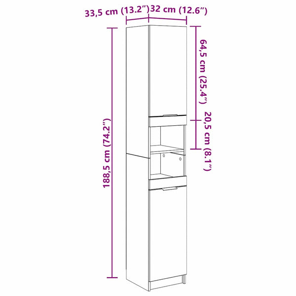 Badezimmerschrank Set Artisan Eiche 3-teilig
