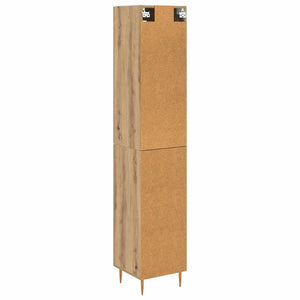 Highboard 2er-Set Artisan Eiche Glas