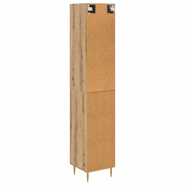 Highboard 2er-Set Artisan Eiche Glas